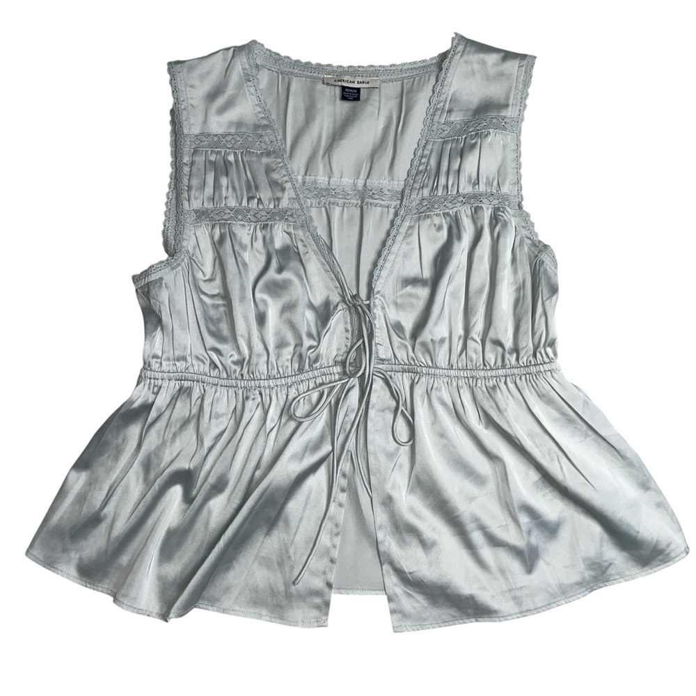 American Eagle Outfitters Gray Textured Top